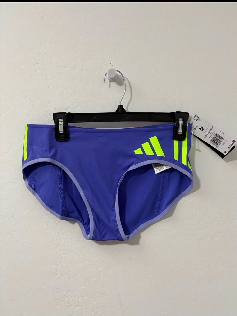 adidas Sprint Briefs with Neon Yellow Stripe